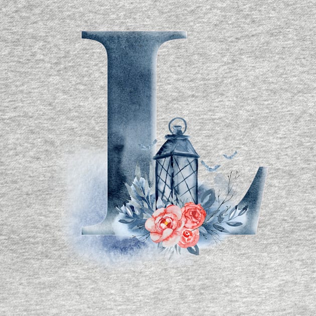 Floral Watercolor Monogram - L by MysticMagpie